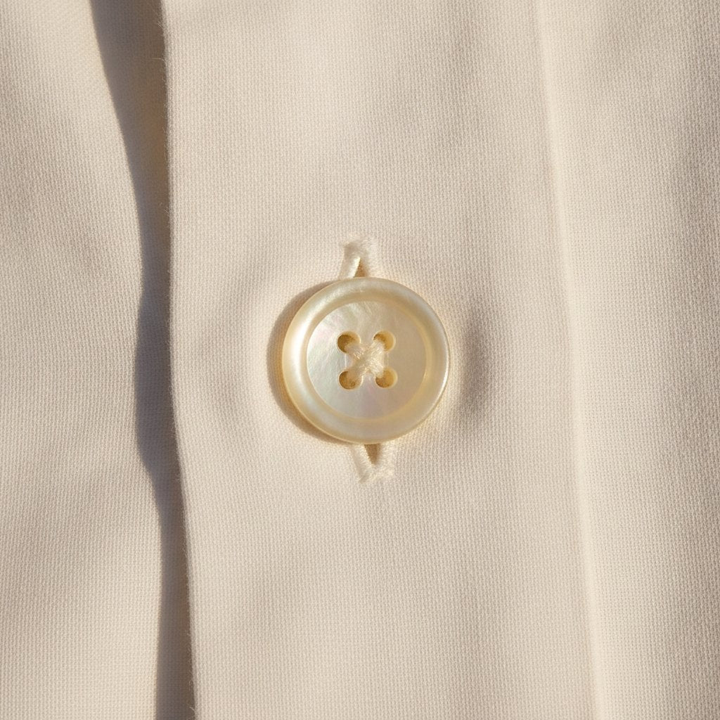 Mother-of-pearl, never plastic.